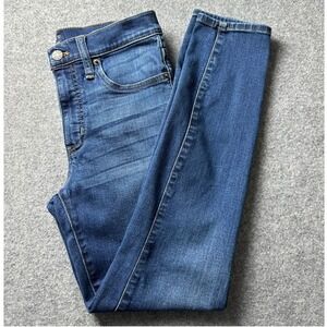 J.Crew Mid Rise Skinny Jeans 25(Fits 27) Blue Stretch Denim Clean Girl Preppy